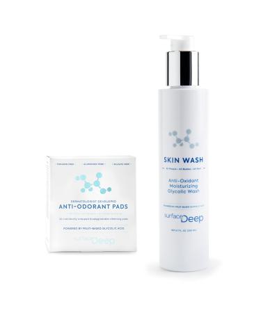 Surface Deep BETTER TOGETHER Anti-Odorant Pads and Skin Wash Bundle