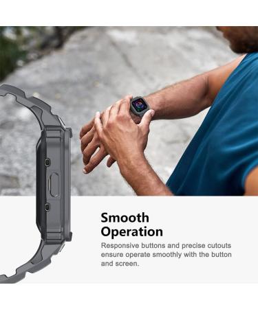 amBand Compatible for Fitbit Versa 4/ Fitbit Versa 3/ Fitbit Versa 2/ Fitbit Versa Lite/Fitbit Sense 2/ Fitbit Sense Bands with Case Protective Case Strap Rugged Sport Protector Wristbands Men Gray Gray Fitbit Sense 2/1 & Versa 4/3/2/1 & Versa Lite - Buy Online on SooperMarket.com