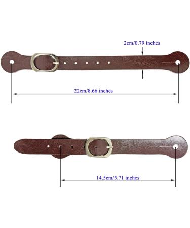 Lunpliran Leather Single Ply Spur Straps - Adjustable Western Boot Straps for Men and Women - Buy Online on SooperMarket.com