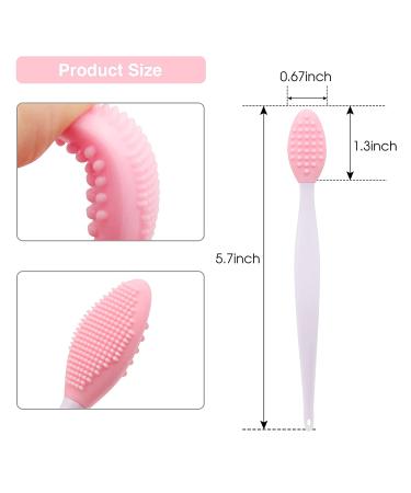 Silicone Lip Scrub Brush Set for Smoother, Fuller Lips - Exfoliating Double-Sided Lip Scrubber Tool (4 Colors, 4 PCS) - Buy Online on SooperMarket.com