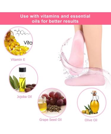 Exin Dehcen Silicone Moisturizing Socks for Women - 3 Pairs Anti-Slip Spa-Gel Foot Care for Dry Cracked Feet - Buy Online on SooperMarket.com