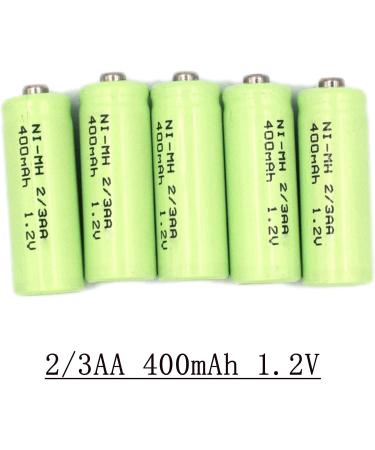 12 Pack 1.2V Ni-Mh 2/3AA Rechargeable Batteries - 400mAh Button Top for Solar Lights Shavers & Toothbrushes - Buy Online on SooperMarket.com