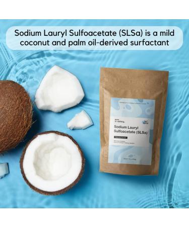 SLSa Powder 100% Pure Sodium Lauryl Sulfoacetate | Made in USA | Ideal for Bath Bombs & Bubble Bath | 16 oz by Pure or Nothing - Buy Online on SooperMarket.com