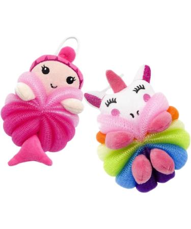 Kisangel Bath Cleaning Scrubbers - 2pcs Cute Baby Bath Balls & Exfoliating Tools for Kids - Buy Online on SooperMarket.com