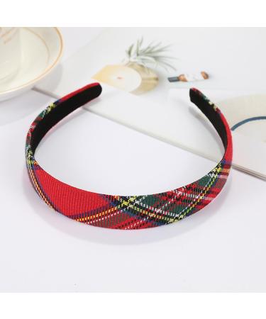 JNAWA Christmas Tartan Headband Alice Red Band Hair Accessories Vintage Headband for Girls Child Xmas Festival Holiday. - Buy Online on SooperMarket.com