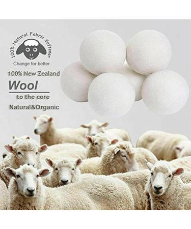 ZYWUOY 6Pcs Wool Dryer Balls Reusable Softener Sheep Organic Fabric Wool Dryer Balls Laundry Dryer Sheets Alternative - Buy Online on SooperMarket.com