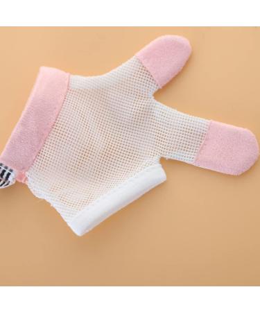 4 Pairs GLEAVI Infant Ring Biting Gloves & Thumb Protectors - Pink Kids Finger Stop Guard (12X10.5CMx4pcs) - Buy Online on SooperMarket.com