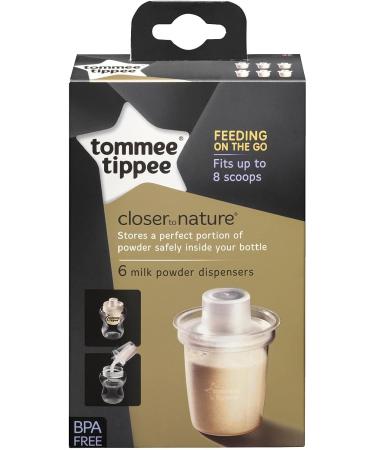 Tommee Tippee Closer To Nature Milk Powder Dispensers x 6 - Convenient Baby Formula Storage - Buy Online on SooperMarket.com