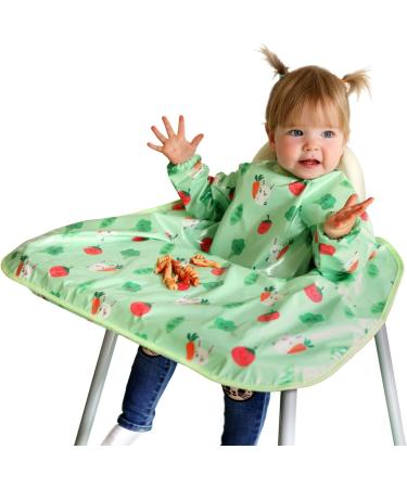 Bibetta Wipeezee Premium Waterproof Coverall Bib for Baby | Eco Friendly Durable Bib for Highchair Feeding | Bunny & Veg Design | 6m+ Boy/Girl - Buy Online on SooperMarket.com