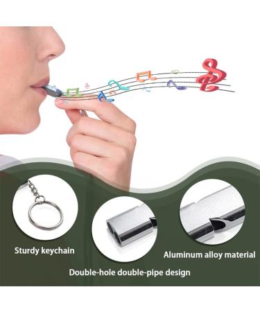 Buy CRLLDPM 4-Piece Trill Pipe Set | Metal Emergency Signal Whistle with Keychain for Referees & Survival Needs - Buy Online on SooperMarket.com