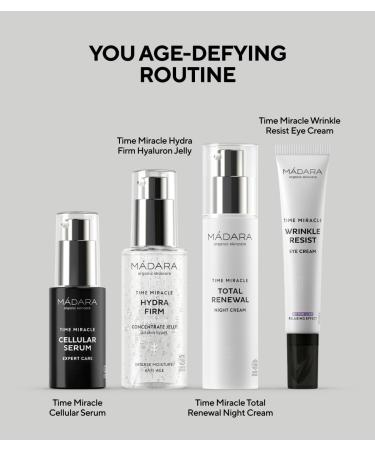 MADARA Organic Skin Care TIME MIRACLE Wrinkle Resist Eye Cream Hydrating Firming Anti-Aging Eye Cream with Hyaluronic Acid & Birch Water Reduces Wrinkles & Fine Lines 20ml - Buy Online on SooperMarket.com