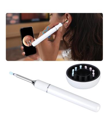 Smart Visible Ear Cleaner with 360 Degree Wide Angle 3.2mm Lens, LED Light, 10MP HD Camera, and 6 Gyroscopes for Effective Earwax Removal - White - Buy Online on SooperMarket.com