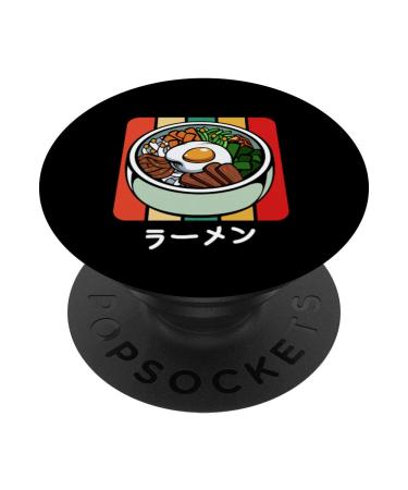 Ramen Japanese Vintage Retro Tasty Noodles Lover Gift Ideas PopSockets PopGrip: Swappable Grip for Phones & Tablets Standard