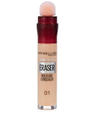 Maybelline Concealer Instant Anti-Age-Radier rubber eye Concealer dark rings and flaws Concealer Ultra Blendable Formula 01 Light (packaging can vary) 01 Light 6.8 ml (1 Pack)