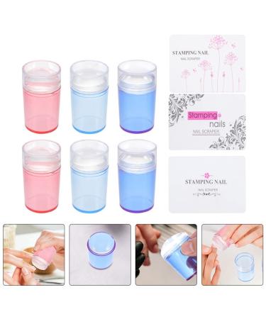 Beaupretty Clear Jelly Nail Art Stamper Kit - Double-Sided Silicone Punch & Scraper 3 Set (Random Color) - DIY Nail Art Tools for Perfect Designs - Buy Online on SooperMarket.com