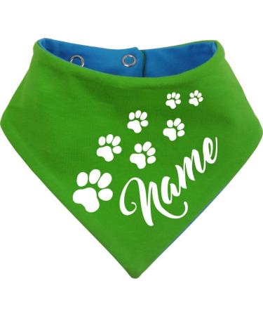 Both-sided multicolor dogs Turning cloth (FB: Lime-Royal) (GR.1- HU 27-30 cm) with the name of your animal size.