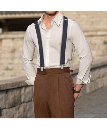 Adjustable Barley Direct H feG r Men s Braces - Elastic 4 Clip Braces for Work Pants Overalls & Jeans | International Shipping Available - Buy Online on SooperMarket.com