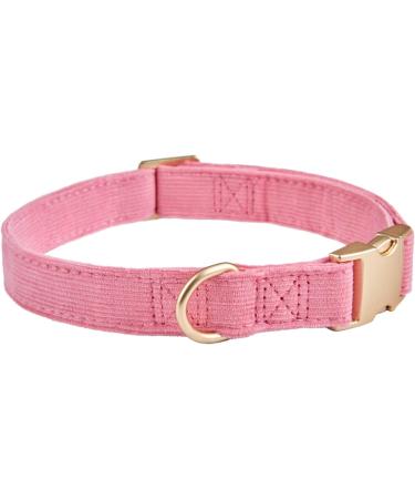 YUDOTE Ultra-Soft Dog Collar for Small Dogs | Natural Cotton Cord Sensitive Skin Pink S (1 Pack) - Ideal for International Shipping - Buy Online on SooperMarket.com