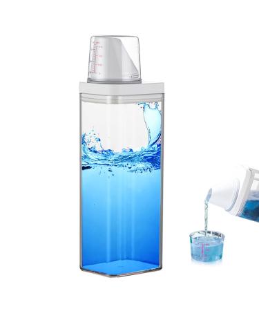 Airtight Detergent Dispenser with Measuring Cup Laundry Detergent Washing Powder Storage Box Washing Powder Container Storage Bucket Detergent Box for Soft Washer (1900 ml)