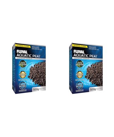 Fluval peat granulate filter insert for strong growth of water plants in freshwater aquariums 500g (pack with 2) 500 g (2 -pack)