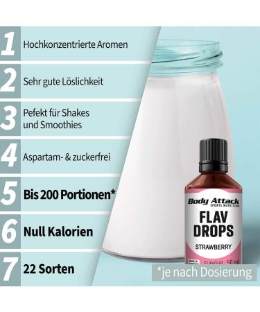 Body Attack Flav Drops Raspberry 4 Pack - Sugar-Free Calorie-Free Flavor Drops Vegan & Made in Germany - Buy Online on SooperMarket.com