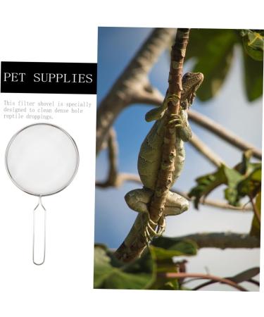 GANAZONO 3pcs Pet Sand Shovel Lizard Terrarium Fine Sand Sifter Reptile Litter Scoop Silver Stainless Steel 26x14cmx3pcs Silverx3pcs - Buy Online on SooperMarket.com
