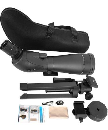 Gosky HD Spotting Scope 20-60x80mm with Tripod, Smartphone Adapter - Ideal for Bird Watching, Target Shooting, Hunting - BAK 4 Prism Spotter Scope for Wildlife Scenery - Buy Online on SooperMarket.com