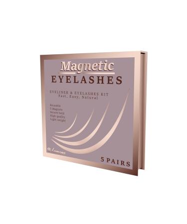 Lamora Reusable Magnetic Lashes | Waterproof Eyeliner & Applicator Kit | No Glue False Eyelashes | International Shipping - Buy Online on SooperMarket.com