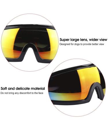 Dog Sunglasses Pet Fashion Goggles Wide View Dog Plastic Glasses for Wind Dust Snow Protection Adjustable Elastic Straps Pet Glassesfor Medium and Large Dogs(Black) - Buy Online on SooperMarket.com