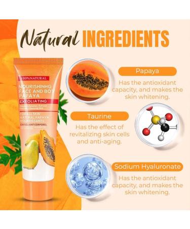 Papaya Essence Exfoliating Scrub Cream - 2pcs Deep Exfoliator Set - Buy Online on SooperMarket.com