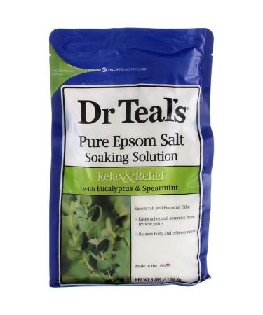 Dr. Epsom Salt Soaking Solution Relax Eucalyptus Spearmint 48 OZ (Pack of 8)