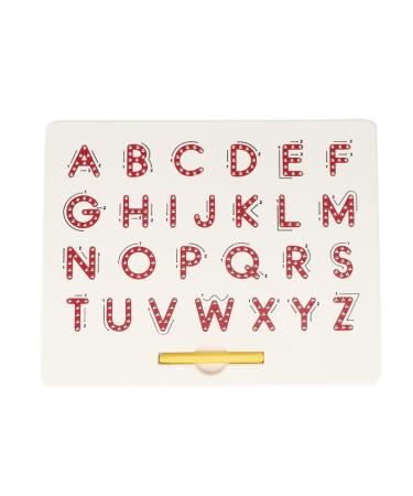 Magnetic alphabet sign board capitalized magnetic drawing board educational abc letters read write learning preschool gift for boys and girls (red)