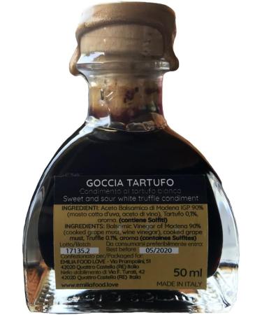GOCCIA Tartufo - Balsamic White Truffle Dressing - EMILIA FOOD LOVE - Selected with love in Italy - Condimento Balsamico al Tartufo Bianco - Buy Online on SooperMarket.com