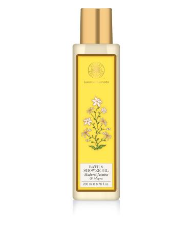 Forest Essential Madurai Jasmine and Mogra Moisture Replenishing Bath and Shower Oil 200ml - - Shipping by Fedex/DHL by Forest Essentials