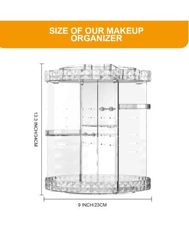 360 Degree Rotating Makeup Organizer | 7 Adjustable Layers | Large Capacity Cosmetic Storage - Buy Online on SooperMarket.com