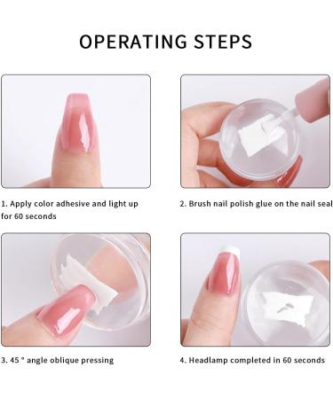 French Tip Nail Stamp 6PCS Nail Art Stamper Kit Clear Silicone Nail Stamping Long Short Jelly Stamper for Nails with Scrapers French Nail Stamper Kit French Tip Nail Tools French Manicure Kit - Buy Online on SooperMarket.com