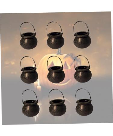 OFFSCH 9 Pcs Large Cooking Pot Halloween Candy Holder Mini Halloween Pumpkin Bucket Black Halloween Candy Bowl Halloween Candy Stands Cauldron Halloween Pendants Decorations Props Skull - Buy Online on SooperMarket.com