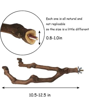 PINVNBY Natural Parrot Perch Stand Wild Grape Stick Toy for Small Birds - 2PCS - Buy Online on SooperMarket.com