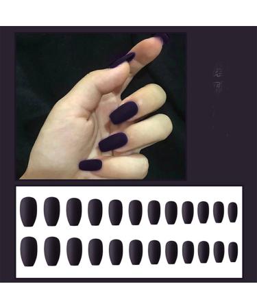 Dajidafu 1 Set Nails for Women Frosted Long Artificial Matte Fingernails Decals Wraps Full Cover Ballerina Gifts Manicure Kit Type 15 - Buy Online on SooperMarket.com