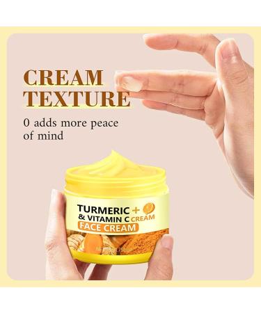 Turmeric Face Cream Vitamin C Face Moisturiser Brightening Vitamin C Cream for Face Anti Aging Face Cream Dark Spot Remover for Face Moisturizing Turmeric Day Cream for Radiant Skin - Buy Online on SooperMarket.com