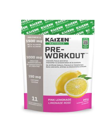 Kaizen Naturals Pre-Workout Pink Lemonade 243g Pouch