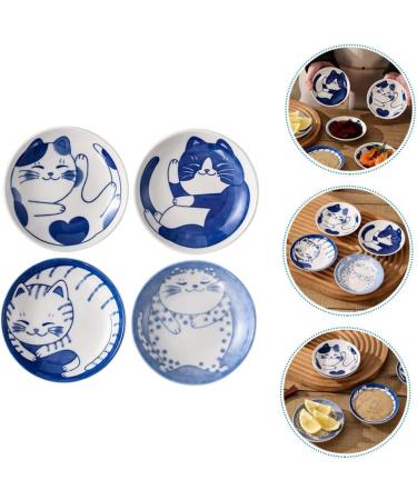 Alipis 4pcs Soy Sauce Dish Sushi Sauce Dishes Dessert Plates Snack Dish Ceramic Dipping Bowls Ceramic Cat Bowls Appetizer Dishes Side Dish Cake Plates Ceramics Dipping Sauce Household - Buy Online on SooperMarket.com