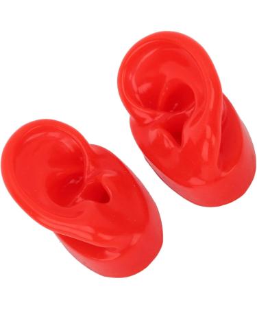 Pair of Red Silicone Human Ear Models for Acupuncture Display - Buy Online on SooperMarket.com