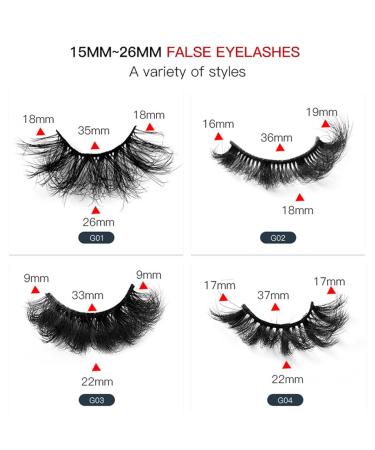 FEITA 8D Volume Fluffy Wispy False Eyelashes Kit - 5 Pairs Dramatic Soft Faux Mink Natural Lashes (9-22MM) - International Shipping Available - Buy Online on SooperMarket.com