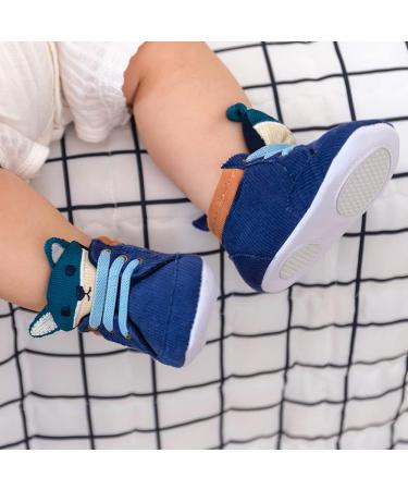 LACOFIA Baby Boys 3D Animal Sneakers - Infant Anti-Slip Soft Sole First Walking Shoes (3-6 Months, Blue) - Buy Online on SooperMarket.com