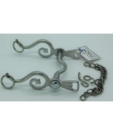 Kandare Spanish Baroque Portuguese Show Bridles - 12.5 13.5 15.5 16.5 Sizes Gold & Silver Colors with Chin Chain - International Shipping Available - Buy Online on SooperMarket.com