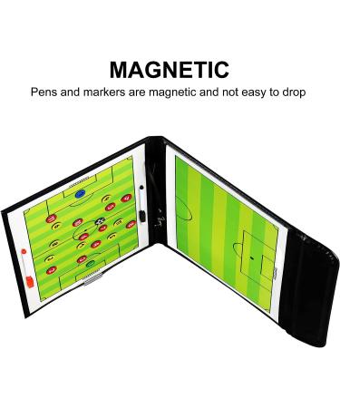 LEAP Soccer Coaching Board Kit | Magnetic & Foldable Clipboard for Soccer Coaches | Includes Dry Erase Markers | Tactical Tactics Board Set - Buy Online on SooperMarket.com