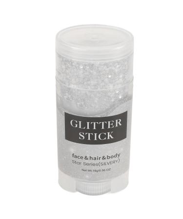 Buy Silver Glitter Stick Gel - Versatile Long Lasting Body Glitter for Parties | Easy to Clean - International Shipping Available - Buy Online on SooperMarket.com