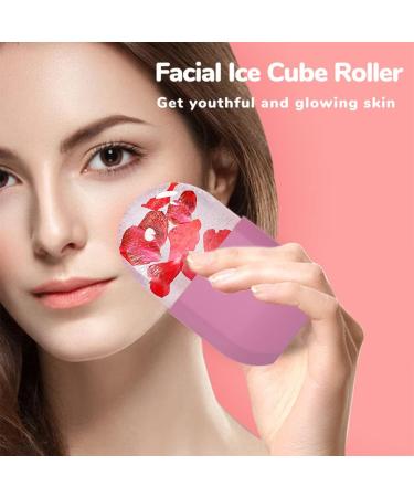 Ice Roller for Face - Portable Silicone Skin Care Tool | Reusable Ice Facial Roller to Brighten & Reduce Fine Lines (Pink - Buy Online on SooperMarket.com
