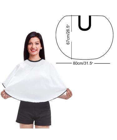 Professional White Make-Up Cape for Beauticians - Short Work Coat & Hair Shampoo Scarf | 1 Piece - Buy Online on SooperMarket.com